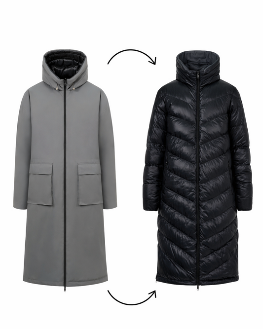 Equetech Reversible Shield Waterproof Padded Coat, vändbar vattentät ridkappa