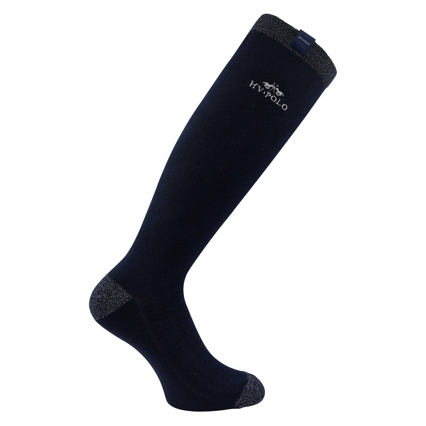 HV Polo Socks Saar, ridsockar med dekorerande lurextrådar