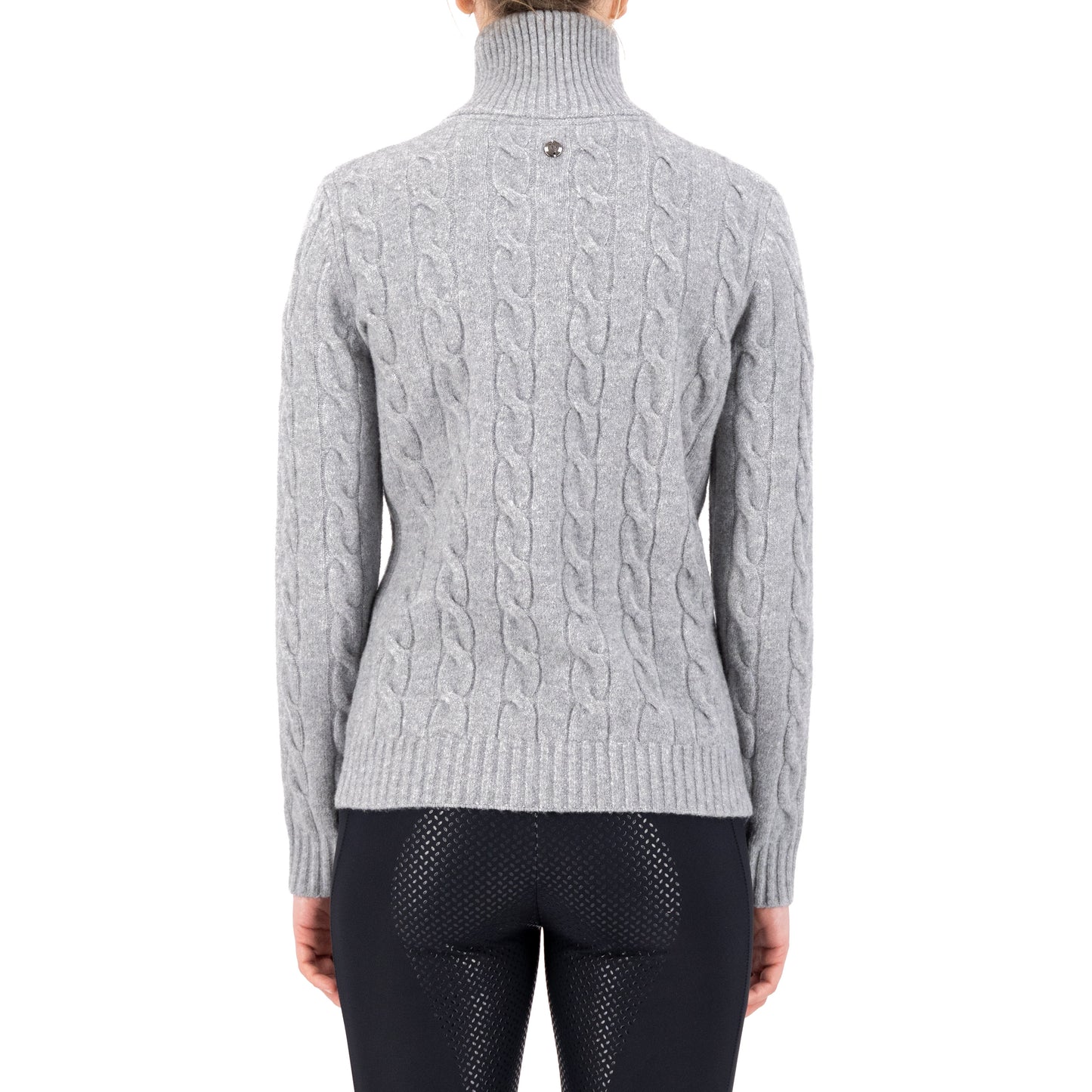 Pullover Dunya, stickad pullover med dragkedja, flera färger
