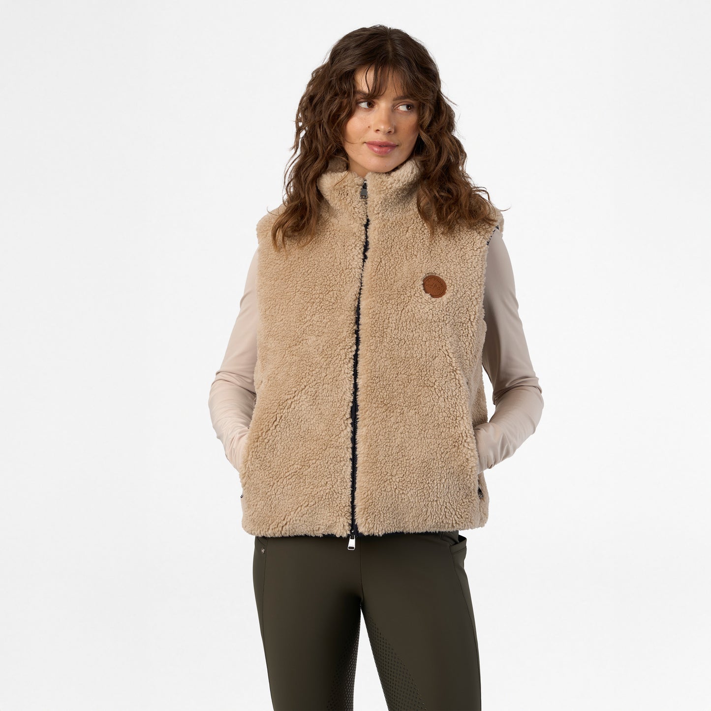 Bodywarmer Calista, sherpa ridväst