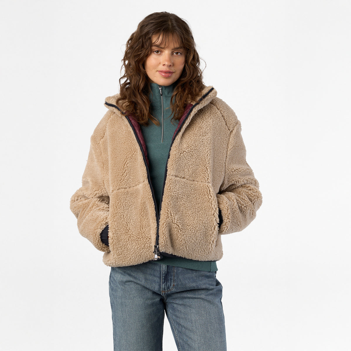 Jacket Carlotta, teddyfleece jacka