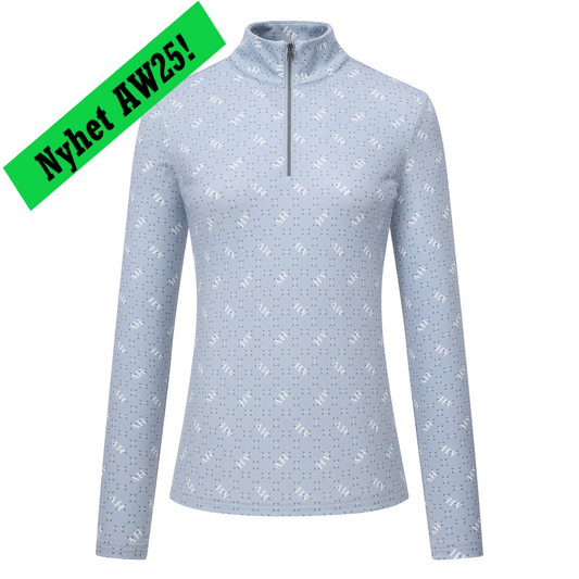 Top Peggy, långärmad mönstrad ridtopp i flera färger