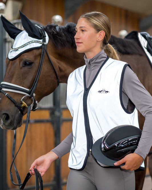 Riders Vest Hi-Viz, reflexväst unisex fleecefoder