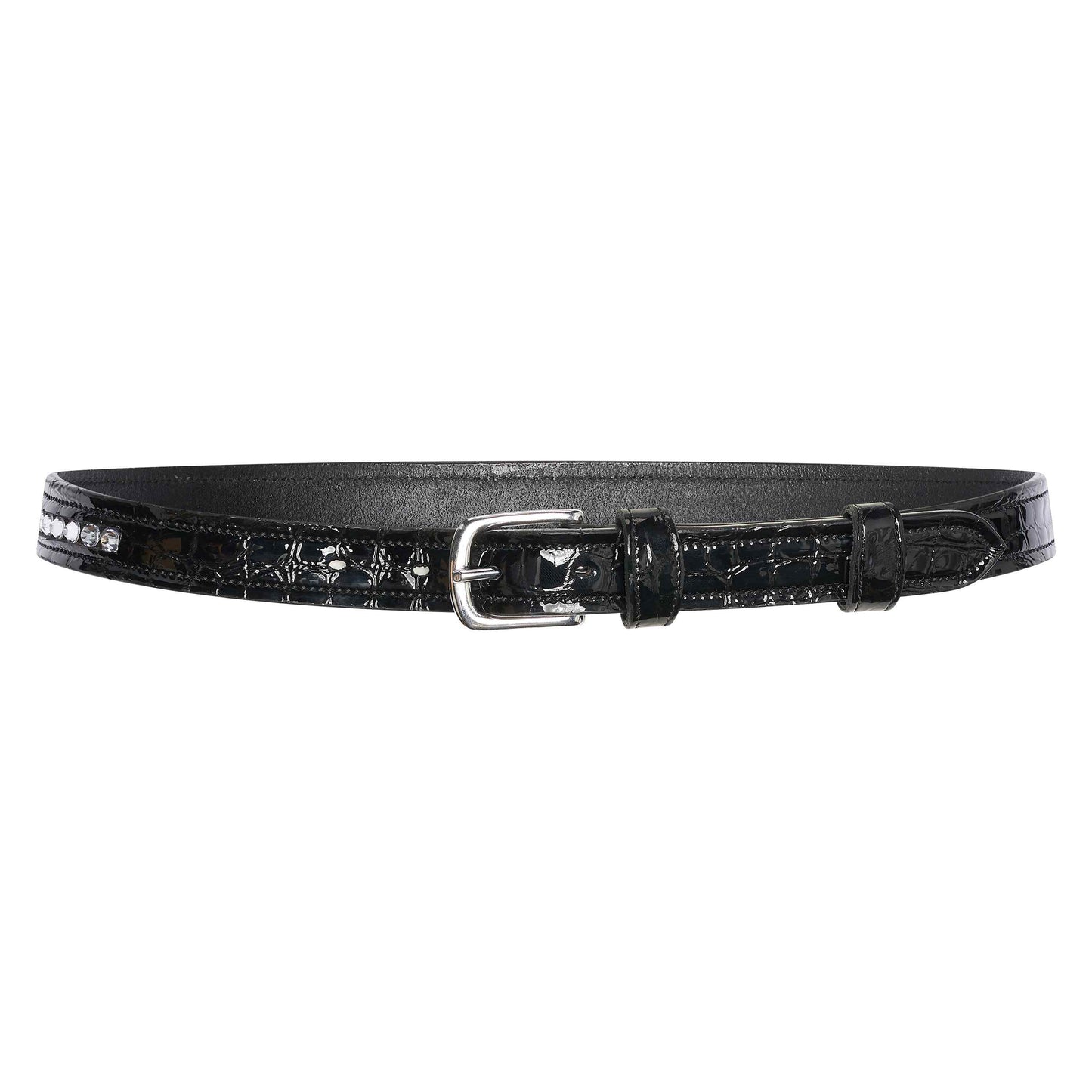 Belt Olania Sparkle, smalt läderbälte, flera färger