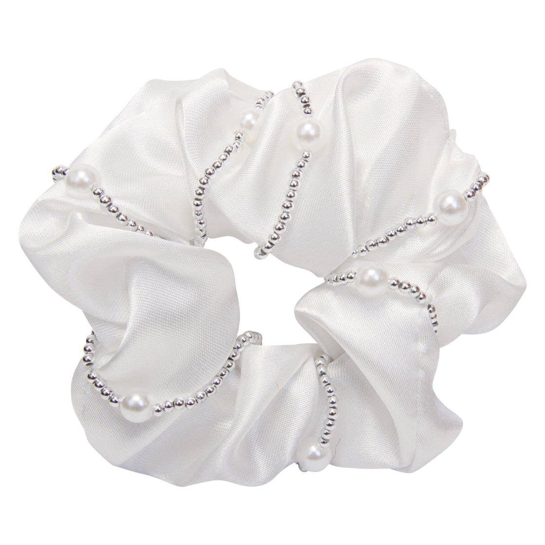 Hair Elastic Crystal Pearl, dekorerad hårsnodd