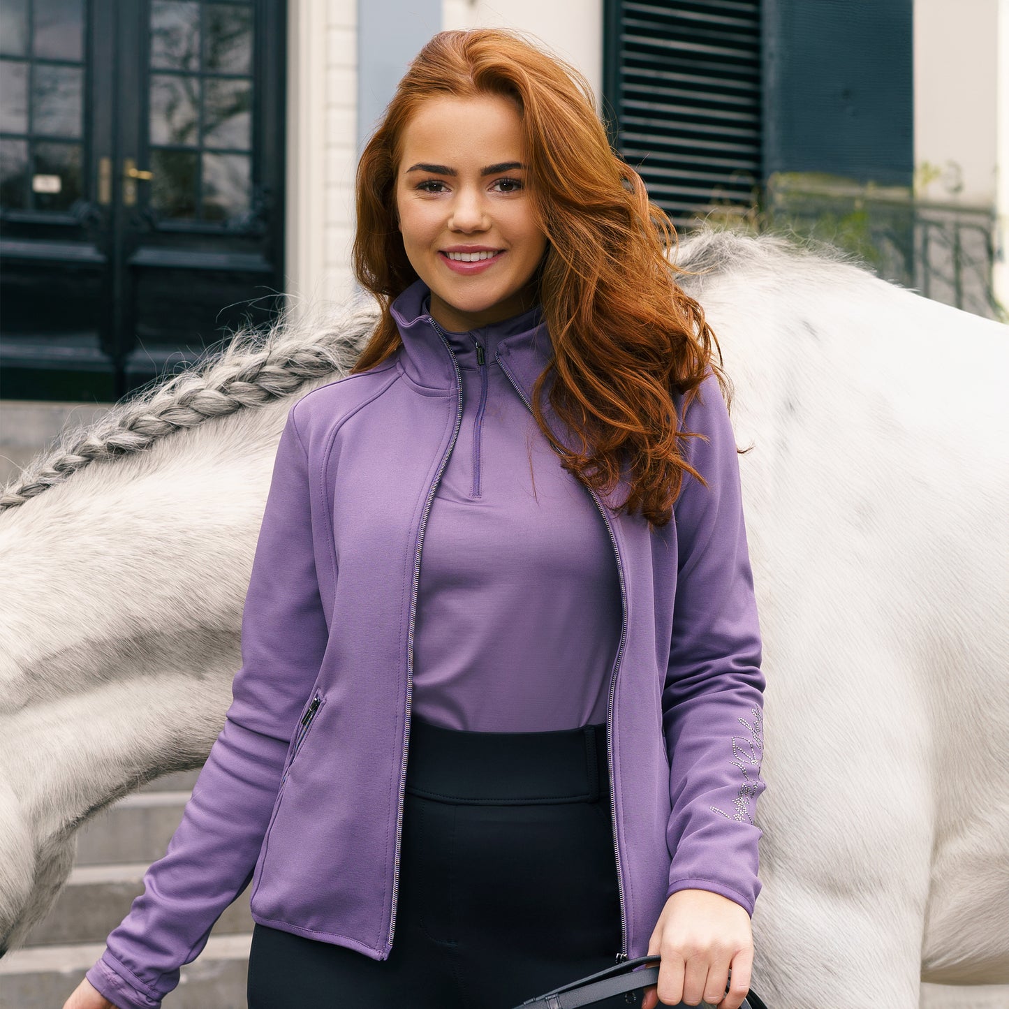 Imperial Riding Cardigan Sporty Sparkle, ridtröja i funktionsmaterial