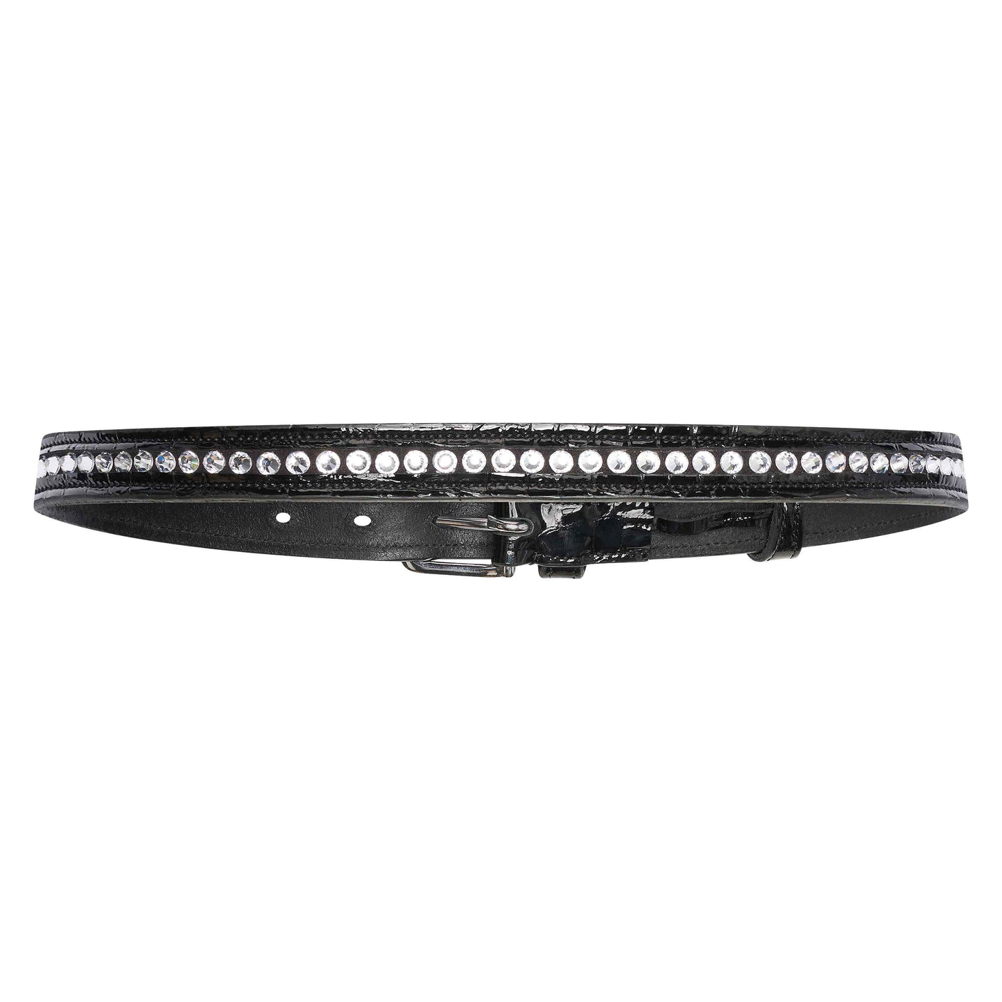 Belt Olania Sparkle, smalt läderbälte, flera färger