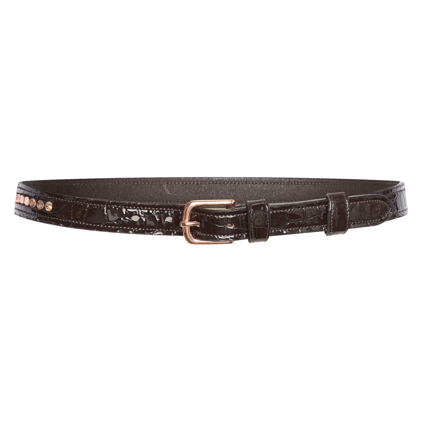 Belt Olania Sparkle, smalt läderbälte, flera färger