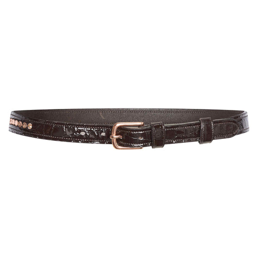 Belt Olania Sparkle, smalt läderbälte, flera färger