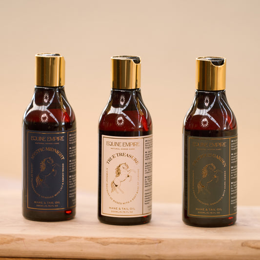 Equine Empire Mane & Tail Oil, man- och svansolja, flera dofter