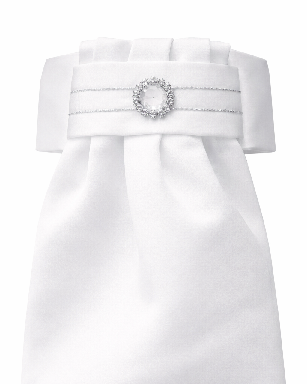 Deluxe Ready Tied Stock Diamante Circle, plastrong med kardborreband