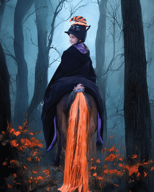 Salem Cat Halloween Horse Tail Tassel, utsmyckning till svansen