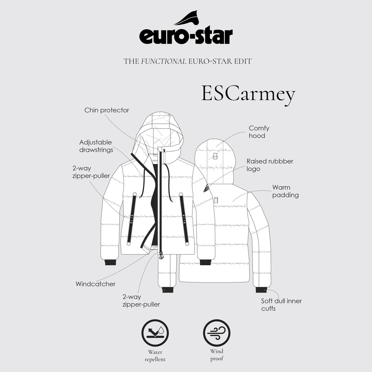 Jacket Carmey, vinterjacka i flera färger