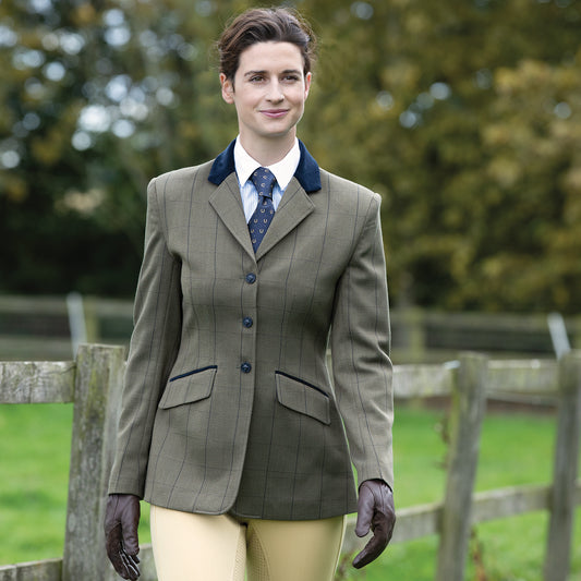 Bellingham Deluxe Stretch Tweed Riding Jacket, klassisk brittisk ridkavaj i tweed