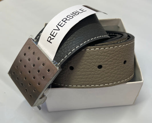 Fits Reversible Leather Belt, vändbart läderbälte