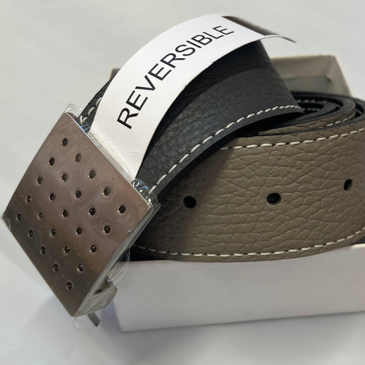 Fits Reversible Leather Belt, vändbart läderbälte