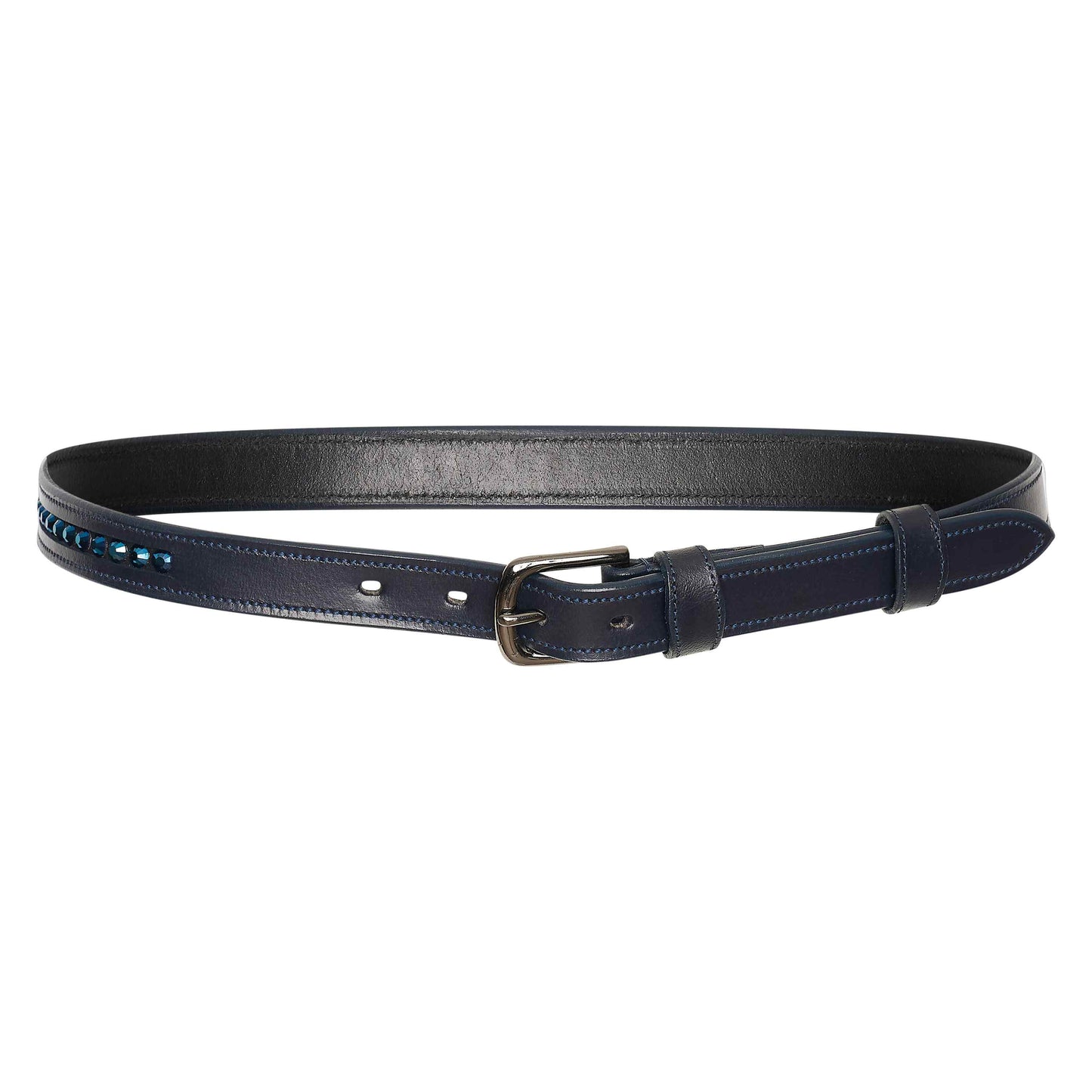 Belt Olania Sparkle, smalt läderbälte, flera färger