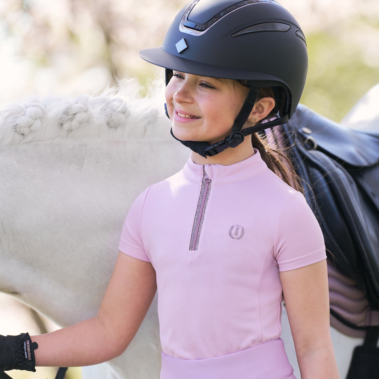 Imperial Riding Kids Top Arly, t-shirt med glittrig dragkedja
