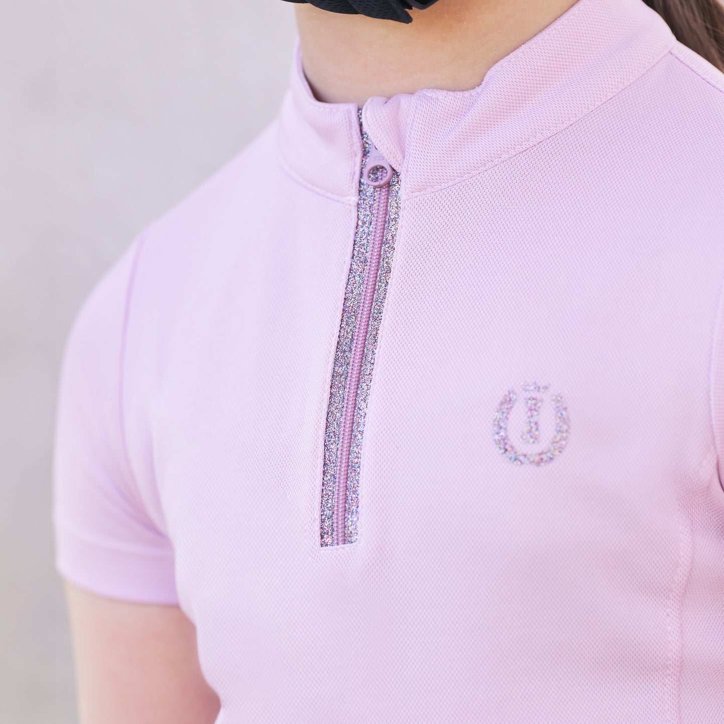 Imperial Riding Kids Top Arly, t-shirt med glittrig dragkedja