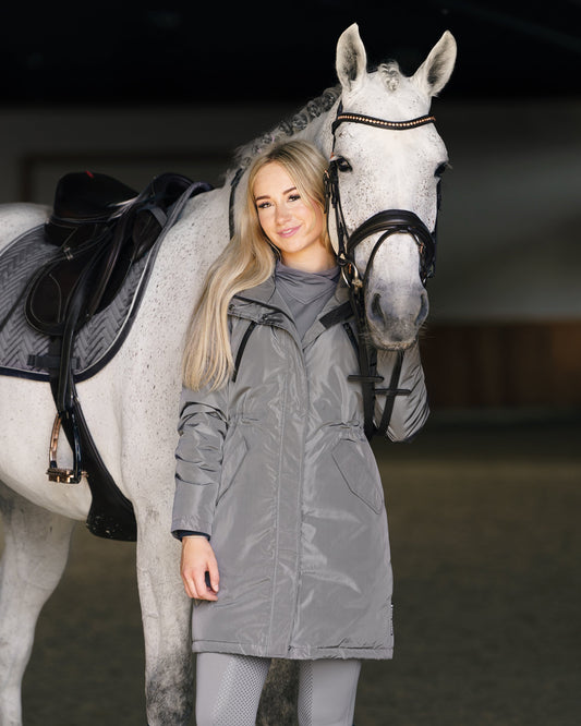 Tech Parka Jolly, lång parka med huva