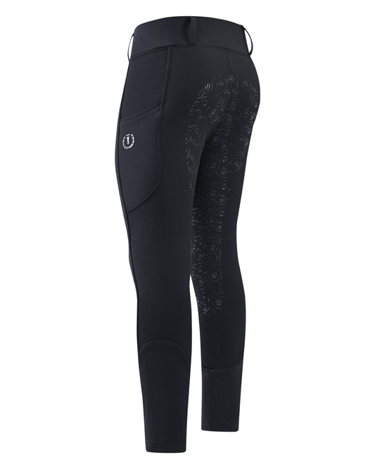 Kids Riding Tights Laura FullGrip, vintertights junior