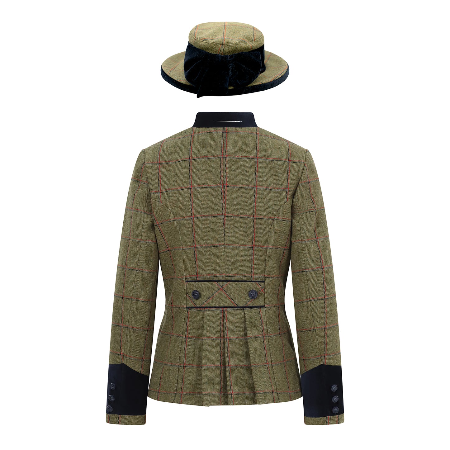 Launton Tweed Lead Rein Jacket & Hat, fiskbensmönstrad ridkavaj med hatt