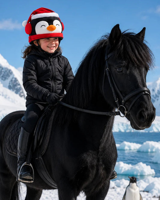 Pippin Penguin Hat Silk, julig pingvindesign