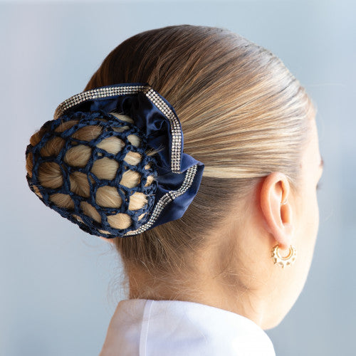 Satin Deluxe Crystal Hair Scrunchie, sammetstofs kristaller