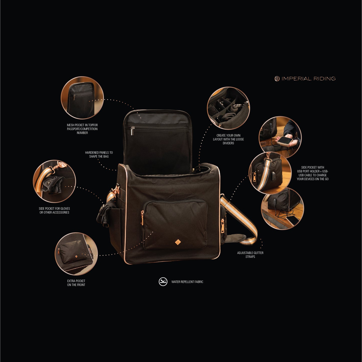 Imperial Riding Grooming Bag Shimmer & Shine, ryktväska med stil och finesser