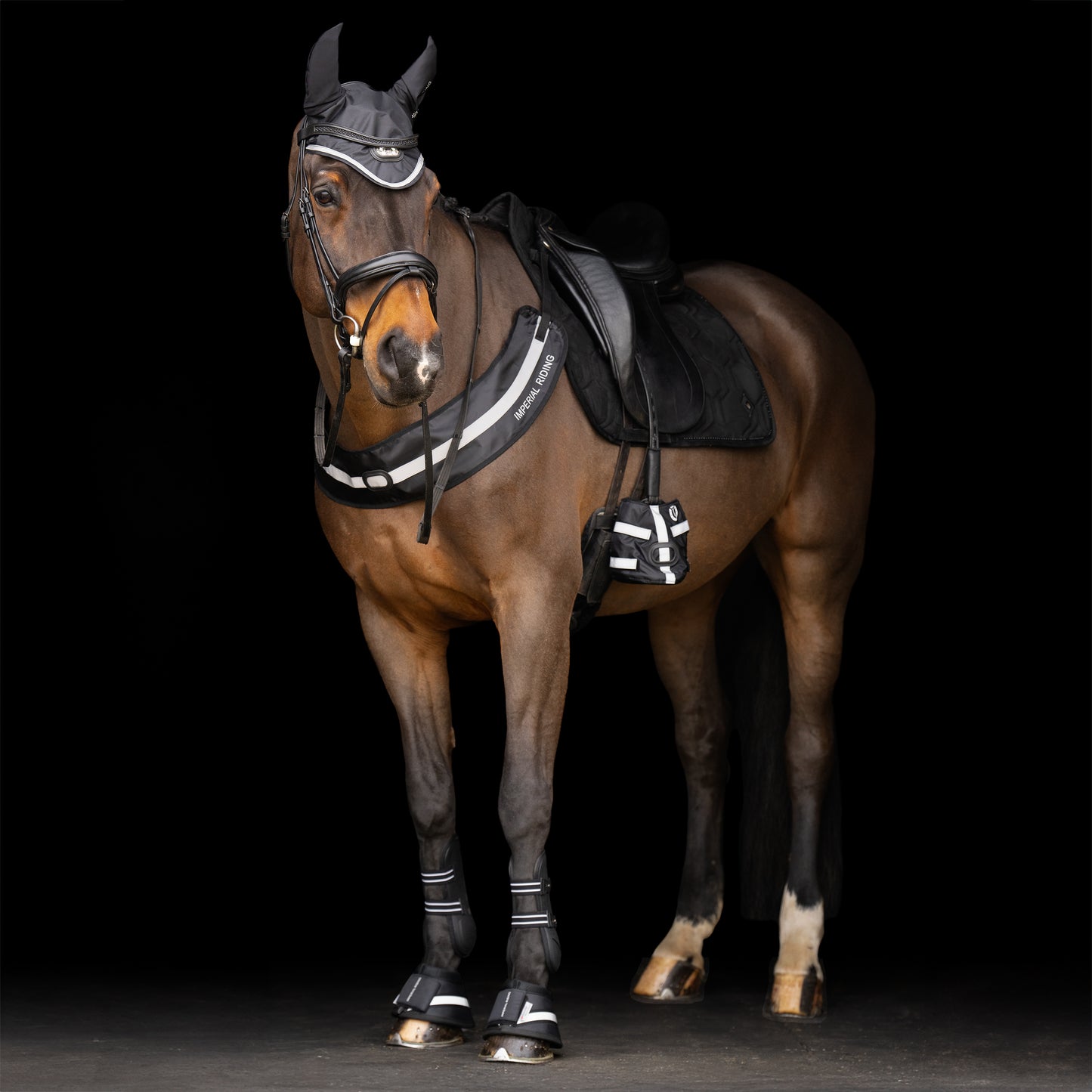 Stirrup toe warmer Luminous, reflekterande tåvärmare med LED-ljus