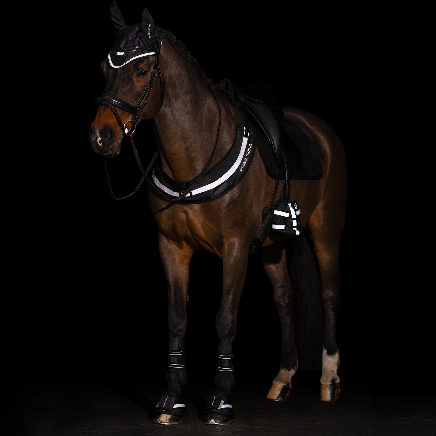 Stirrup toe warmer Luminous, reflekterande tåvärmare med LED-ljus