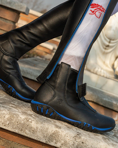 Walk & Ride Flexy Black, chaps i kalvskinn