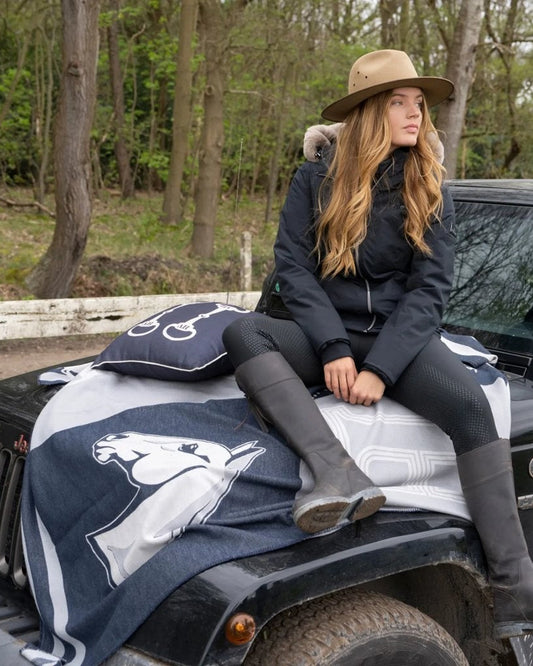 Plaid Vivianne, mysig filt för soffan/utflykten