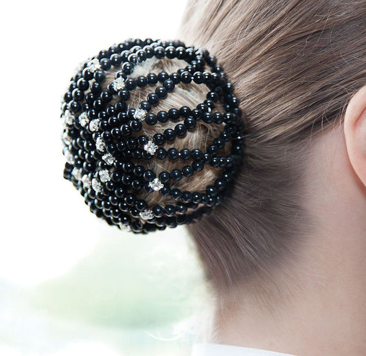 Beaded Bun Cover, smyckat hårband, flera färger