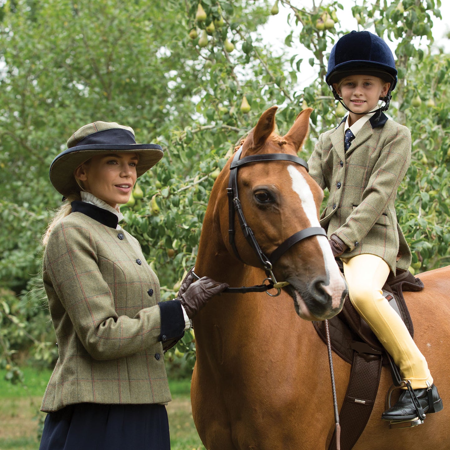 Equetech Launton Tweed Lead Rein Jacket&Hat, Fiskbensmönstrad ridkavaj med hatt