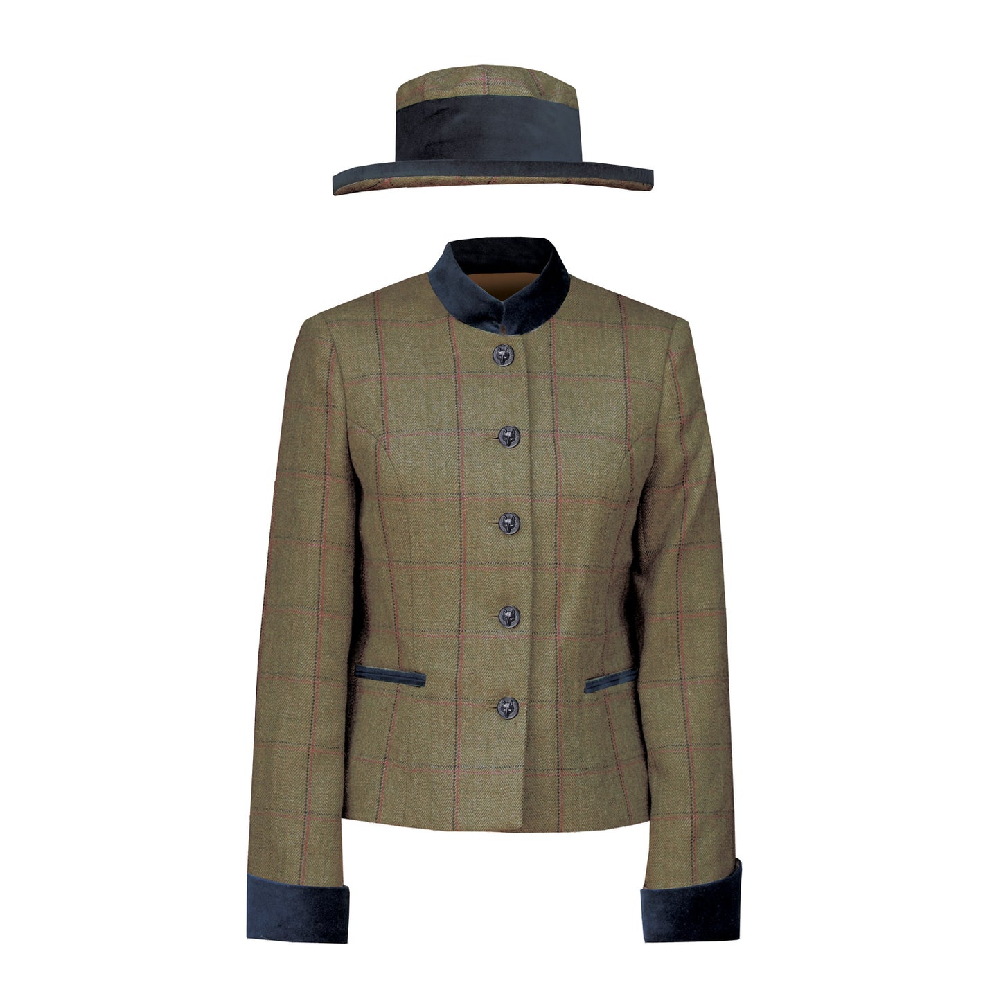 Equetech Launton Tweed Lead Rein Jacket&Hat, Fiskbensmönstrad ridkavaj med hatt