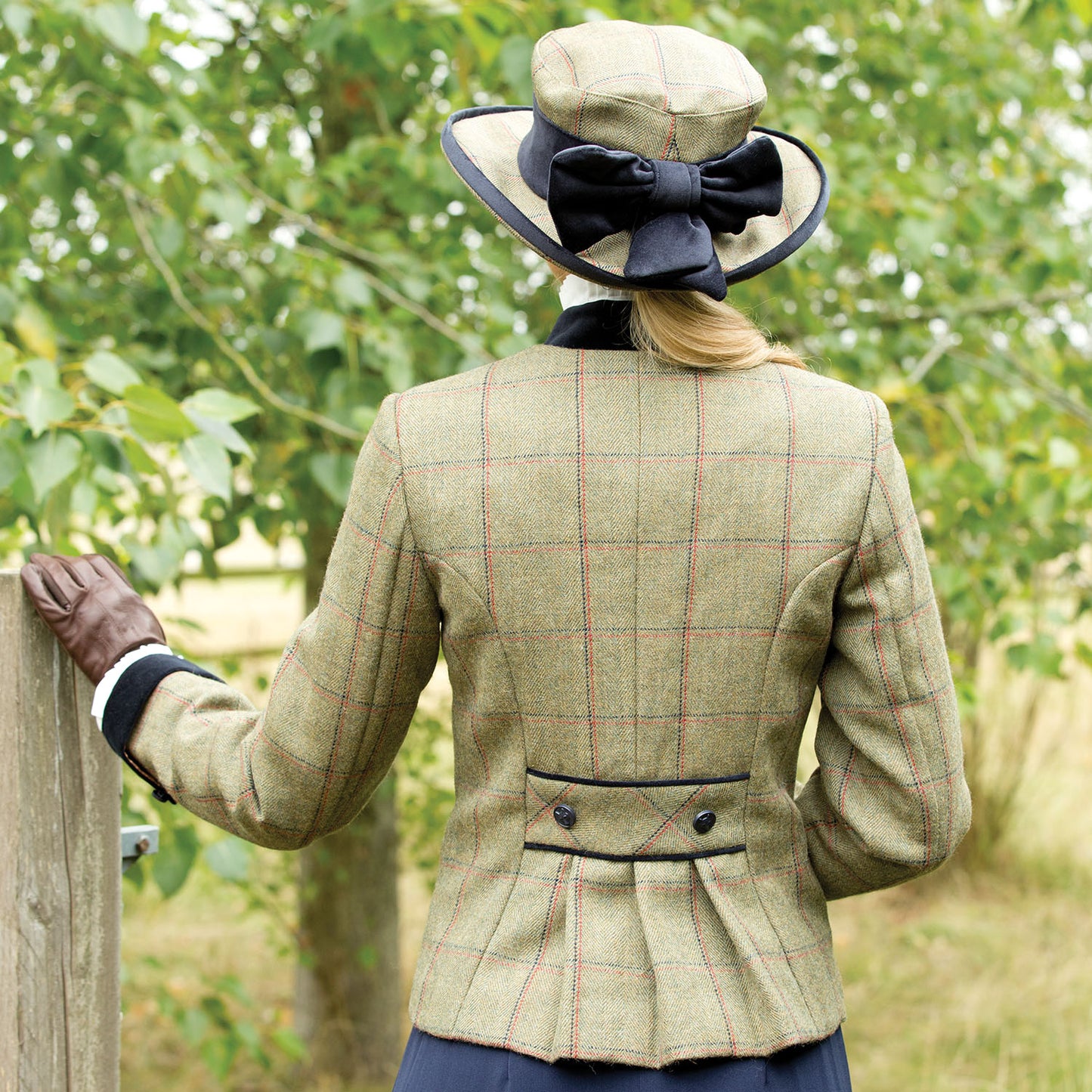 Equetech Launton Tweed Lead Rein Jacket&Hat, Fiskbensmönstrad ridkavaj med hatt