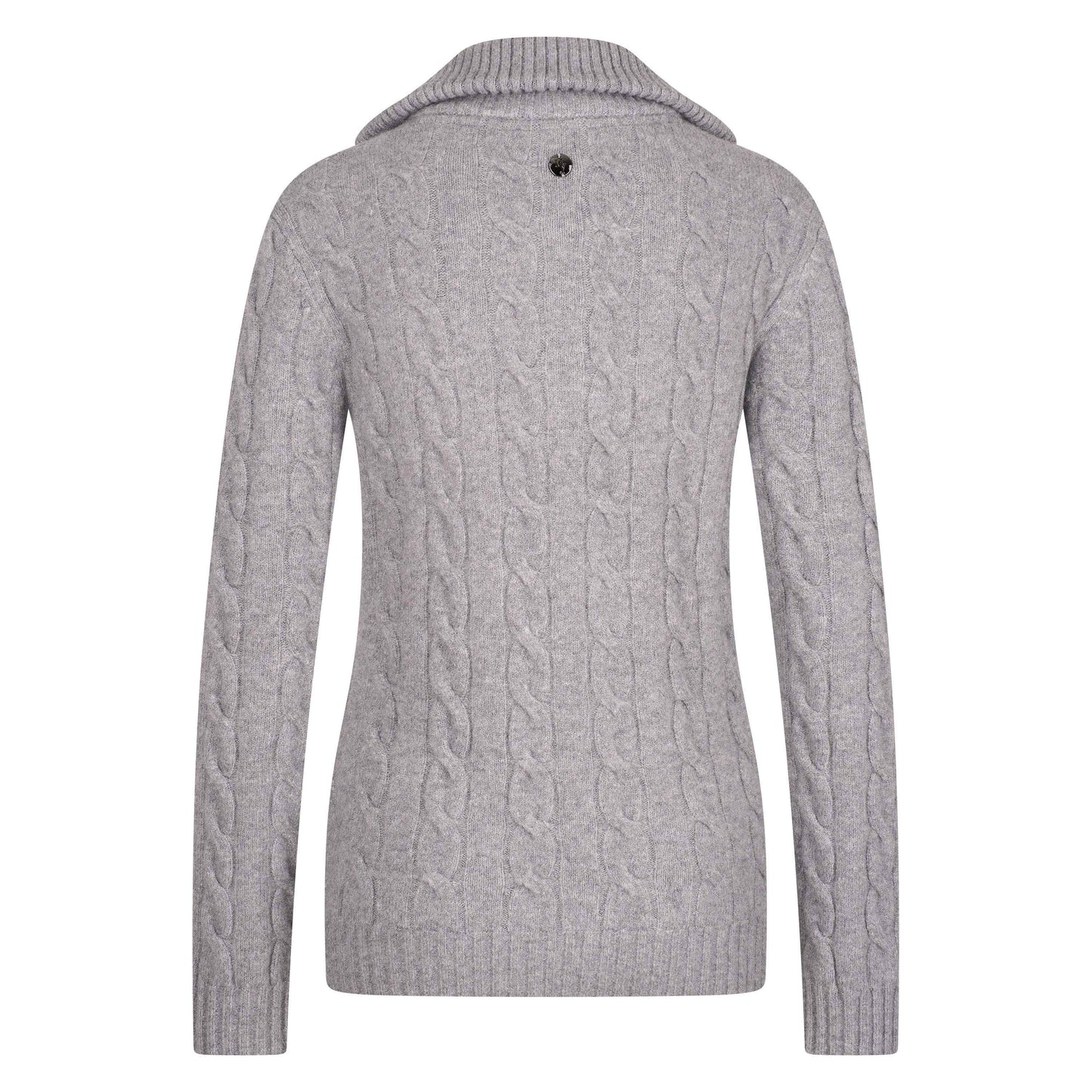 Pullover Dunya, stickad pullover med dragkedja, flera färger