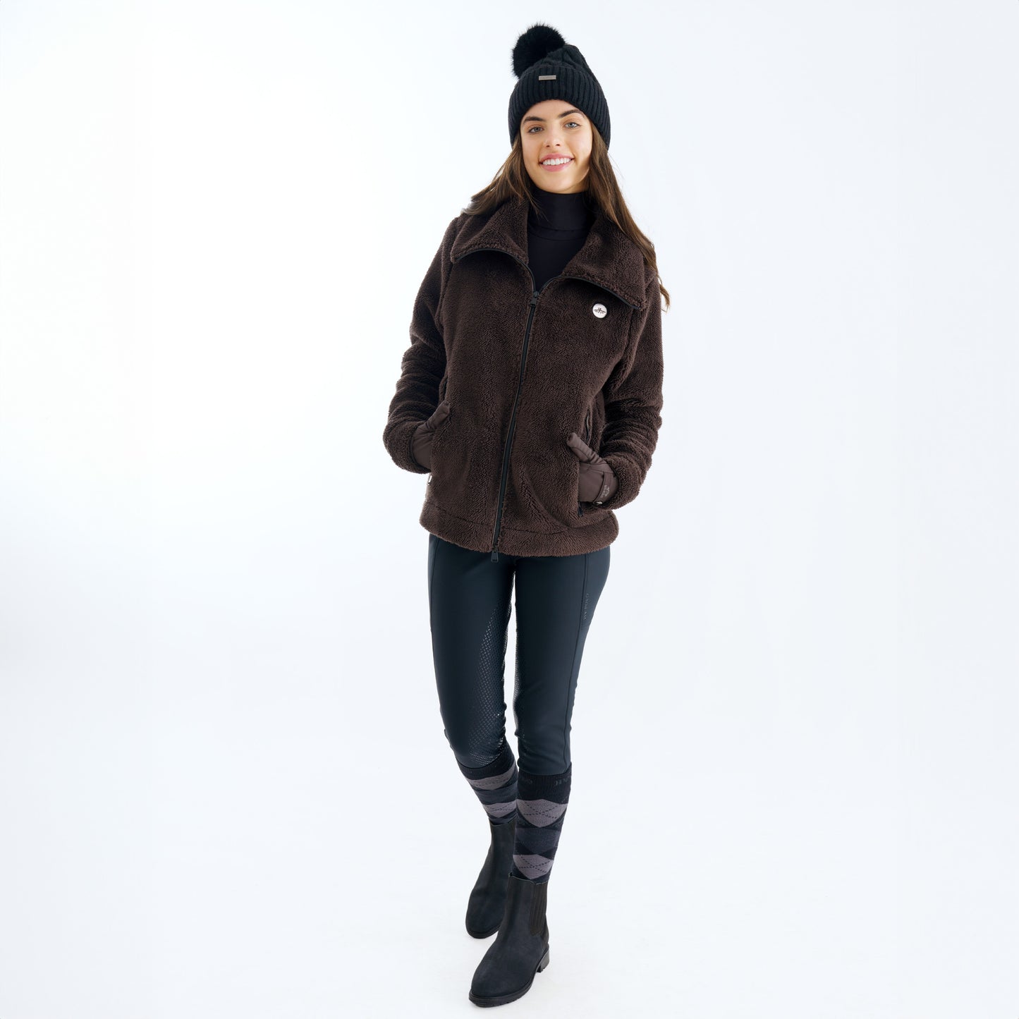 Cardigan Liz, skön cardigan i ullfleece, flera färger