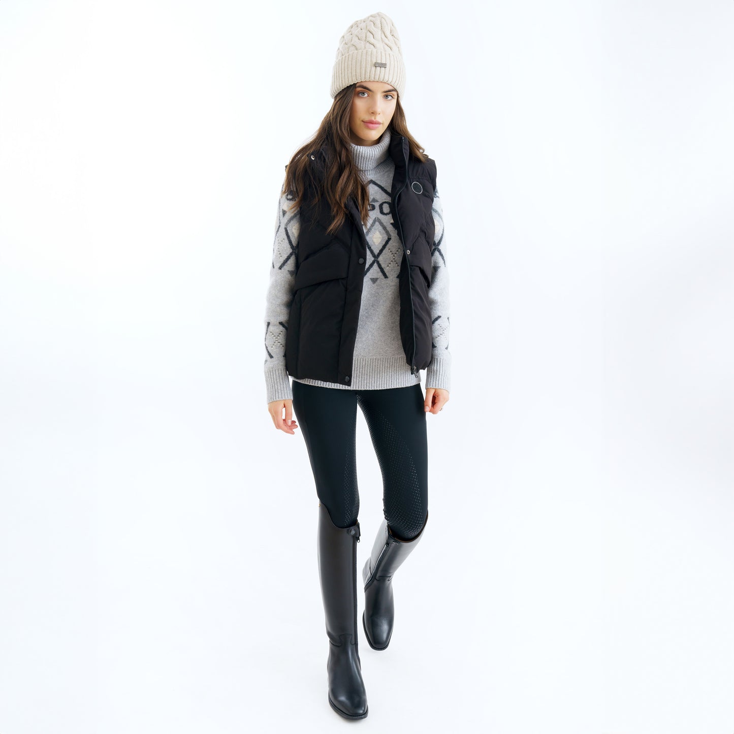 Bodywarmer Florine, elegant quiltad ridväst, flera färger
