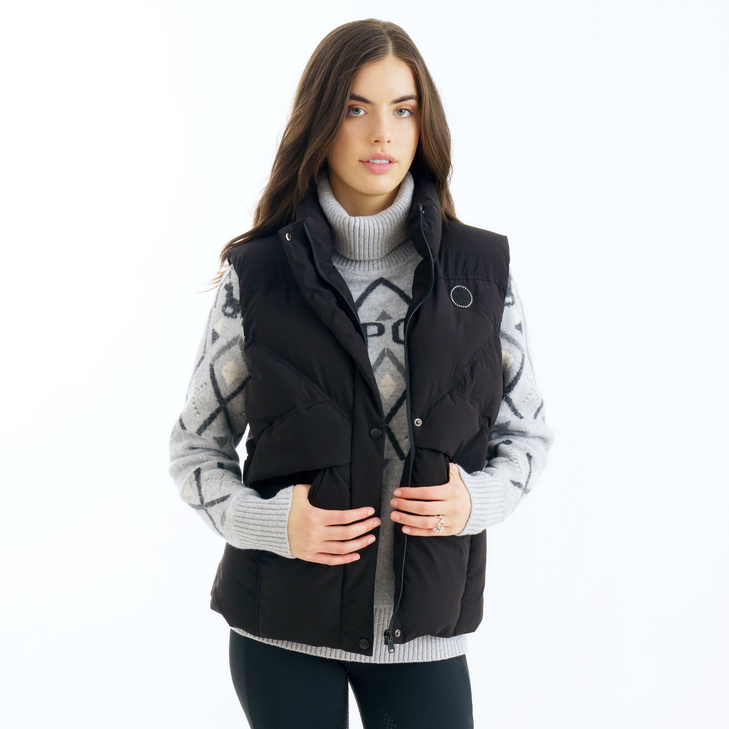 Bodywarmer Florine, elegant quiltad ridväst, flera färger
