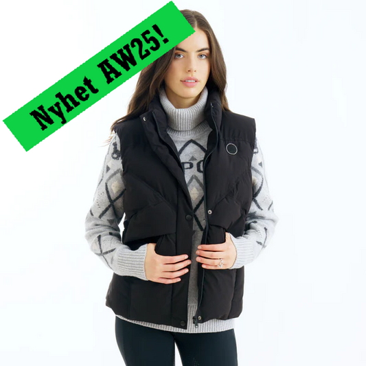 Bodywarmer Florine, elegant quiltad ridväst, flera färger