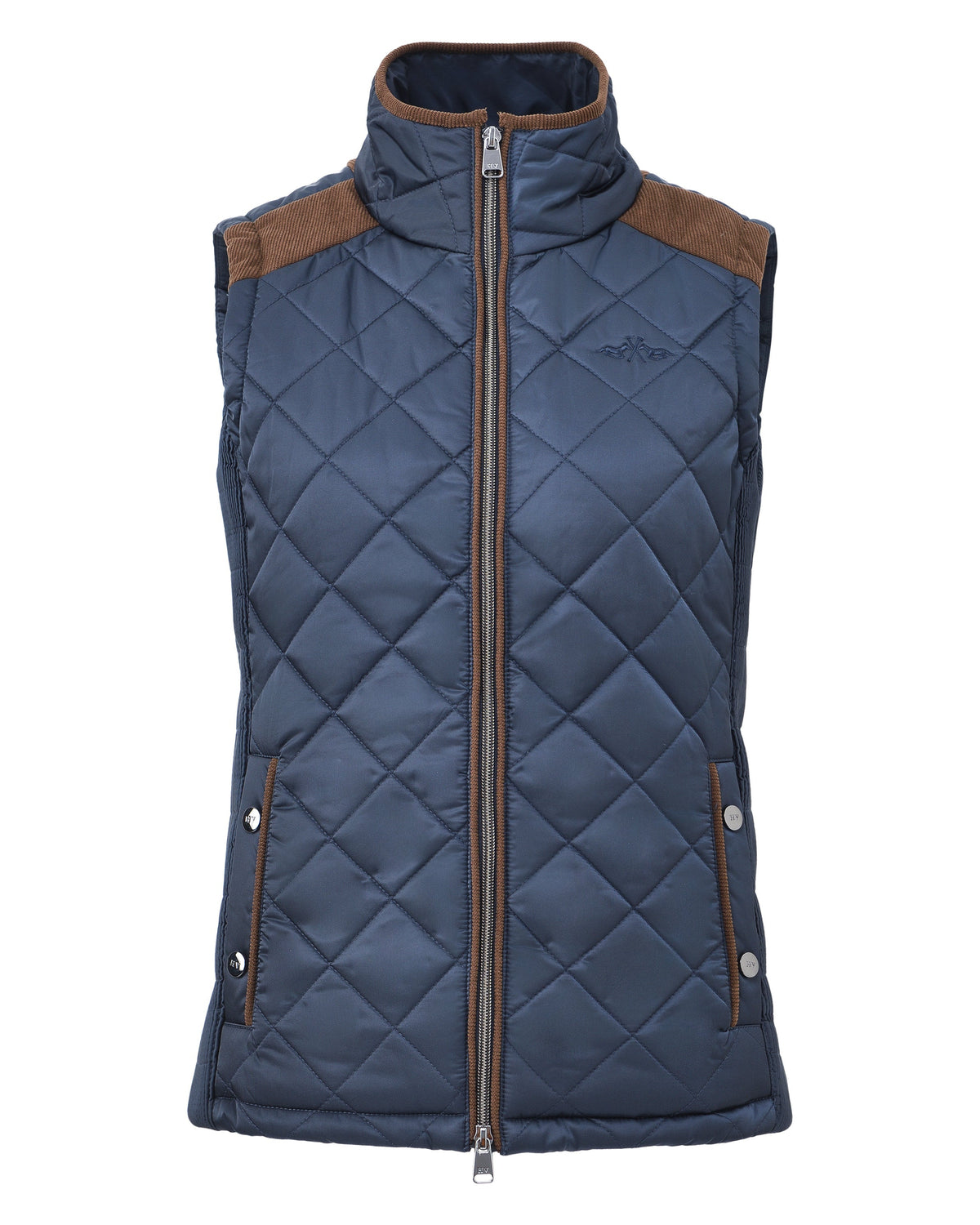 Bodywarmer Isabel, quiltad manchesterdetaljer