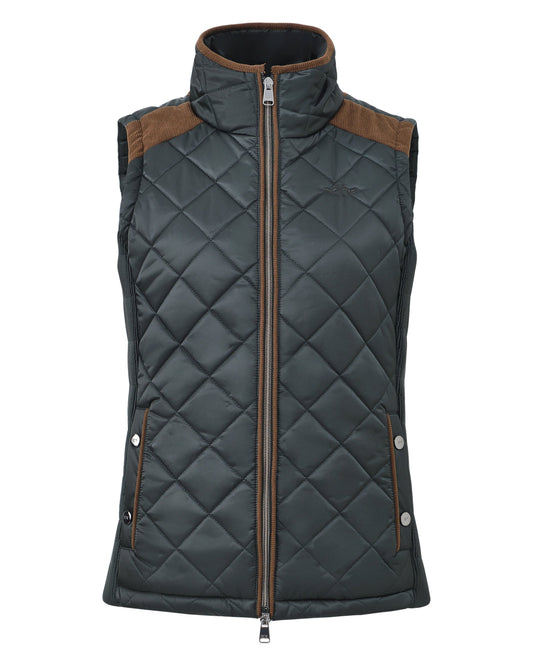 Bodywarmer Isabel, quiltad manchesterdetaljer