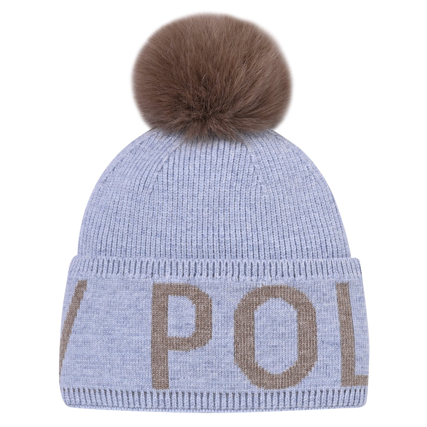 Beanie Abbie, fin stickad mössa med pom pom, flera färger