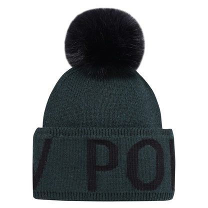 Beanie Abbie, fin stickad mössa med pom pom, flera färger