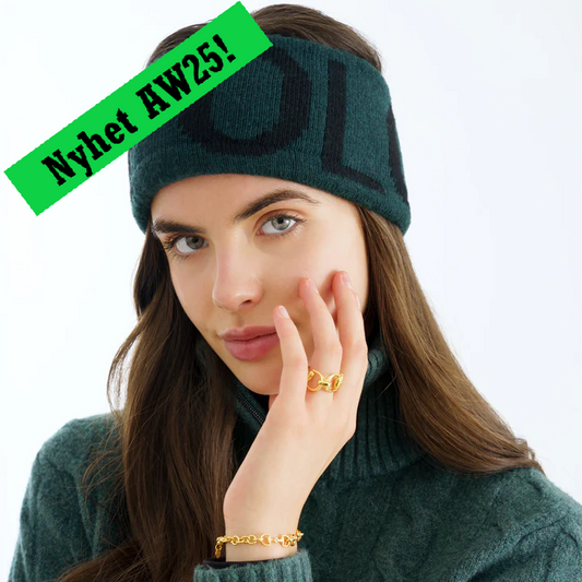 Headband Abbie, stilrent stickat pannband, flera färger