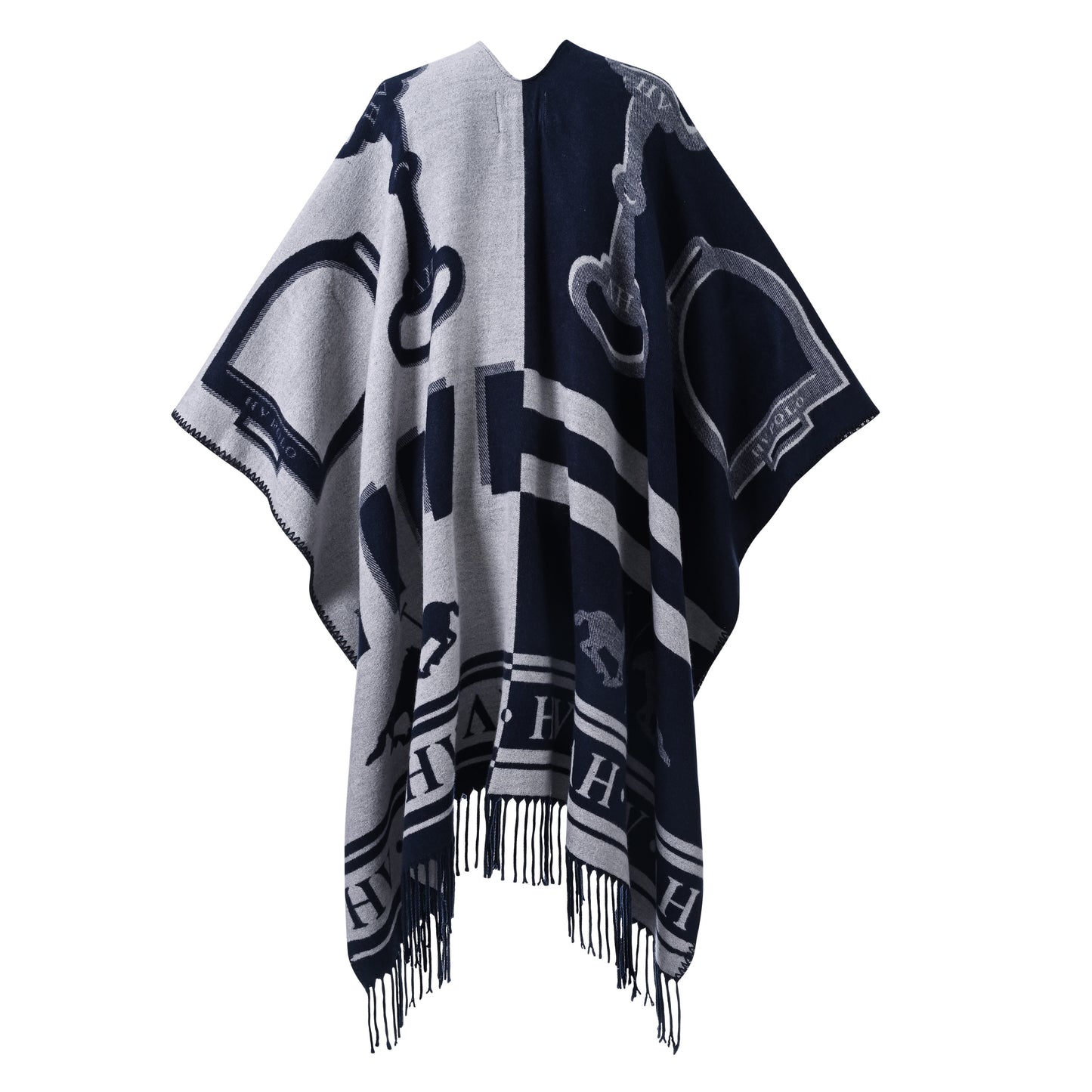 Poncho Shelly, trendig vändbar poncho med stil, flera färger