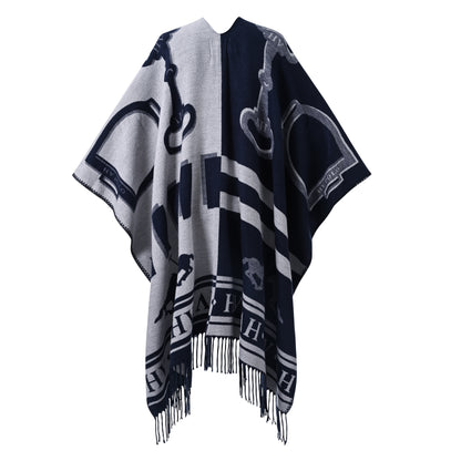 Poncho Shelly, trendig vändbar poncho med stil, flera färger