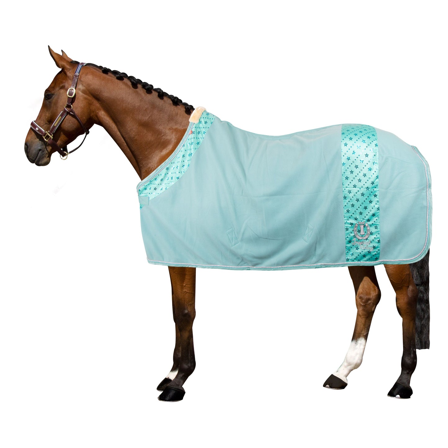 Imperial Riding Fleece blanket Ambient Stars Up, fleecetäcke med satin detaljer